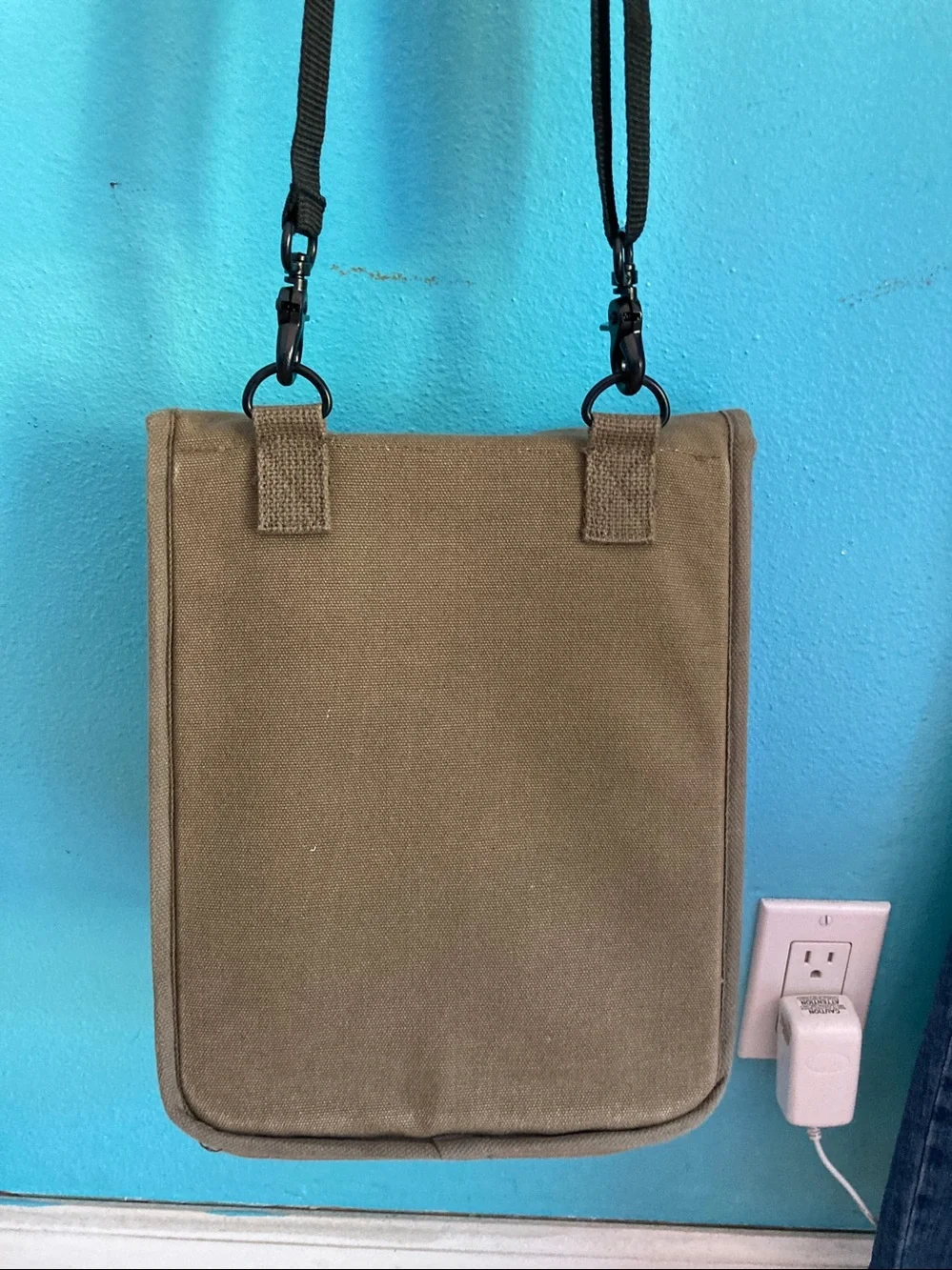 Rothco Heavy Canvas Map Case Shoulder Bag Tech Tablet Pack Mens Olive Crossbody